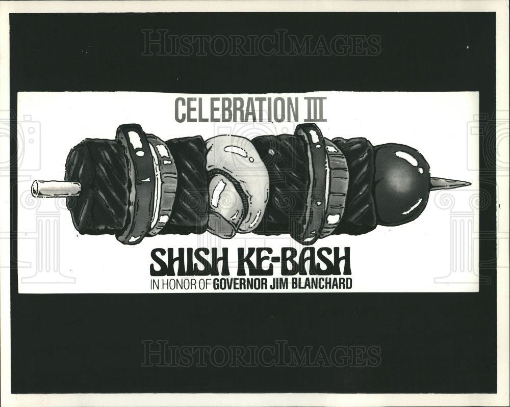 1987 Press Photo Jim Blanchard Shish Ke-bash - Historic Images