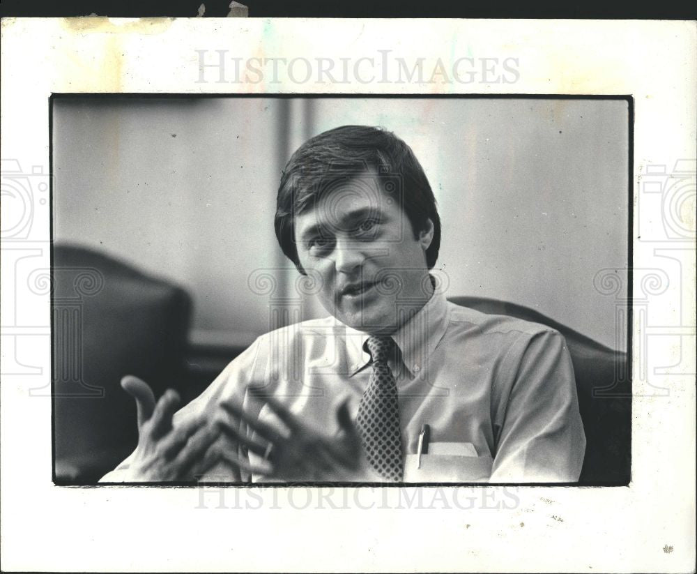 1982 Press Photo James Blanchard Governor Michigan U.S. - Historic Images
