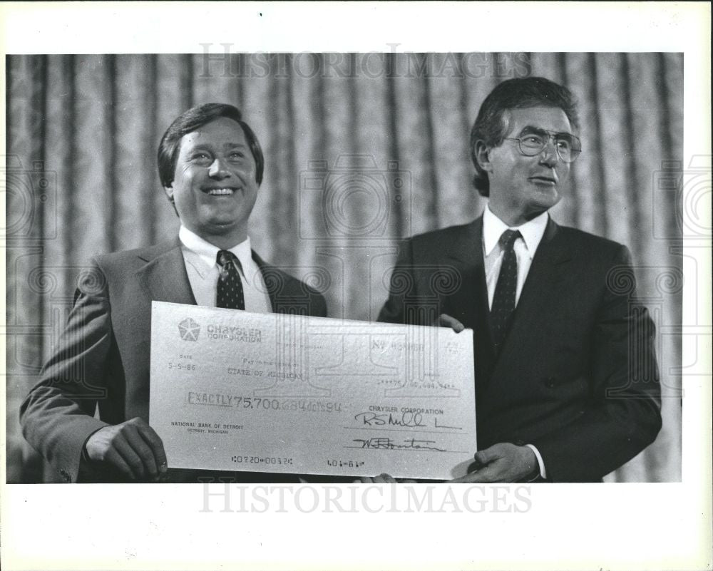 1986 Press Photo James Blanchard Governor Michigan U.S. - Historic Images