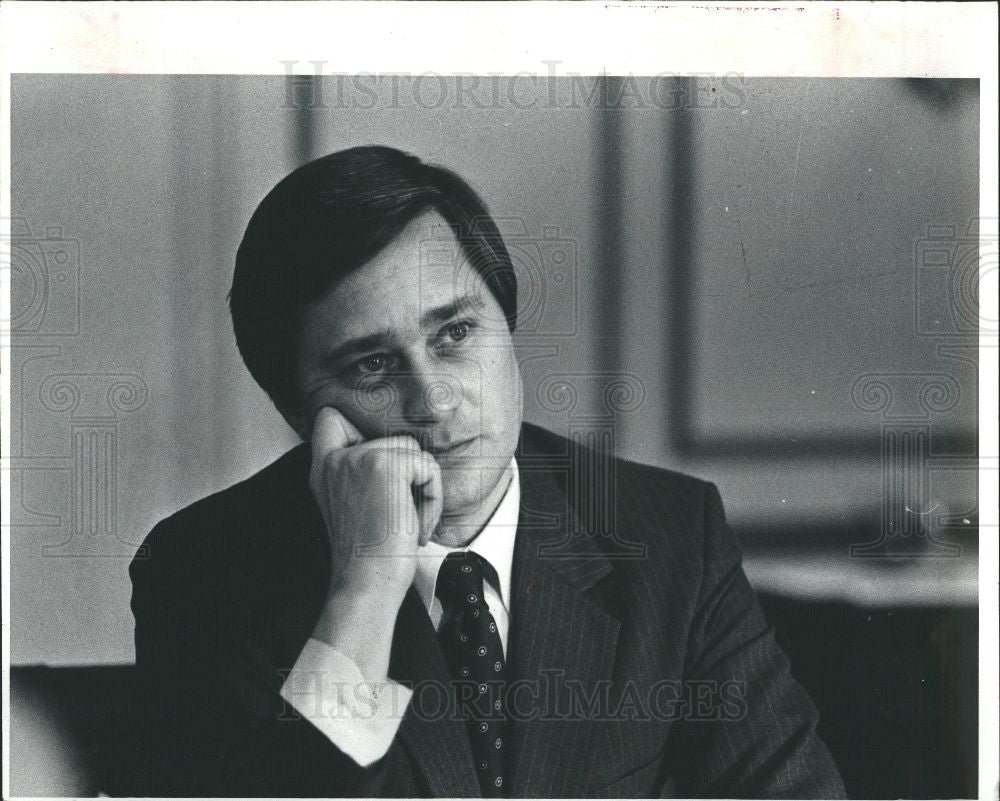 1983 Press Photo Gov. Blanchard education Michigan - Historic Images