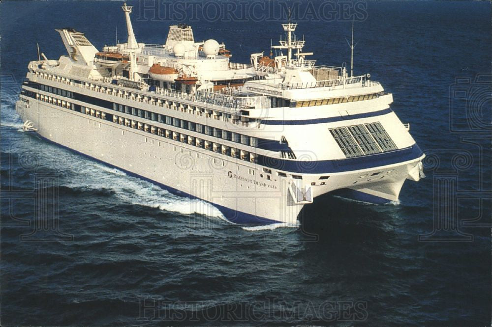 Press Photo SSC Radisson Diamond Cruise Ship Boat - Historic Images