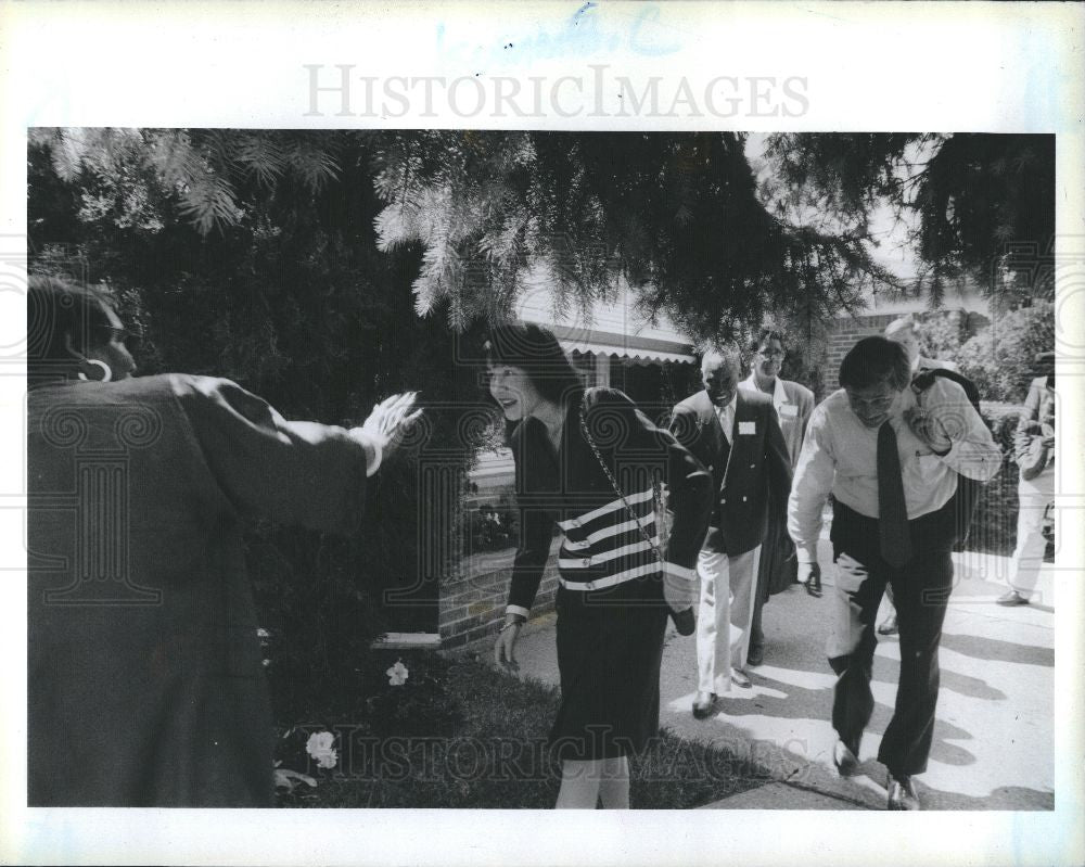 1990 Press Photo Michigan Governor James Blanchard Wife - Historic Images