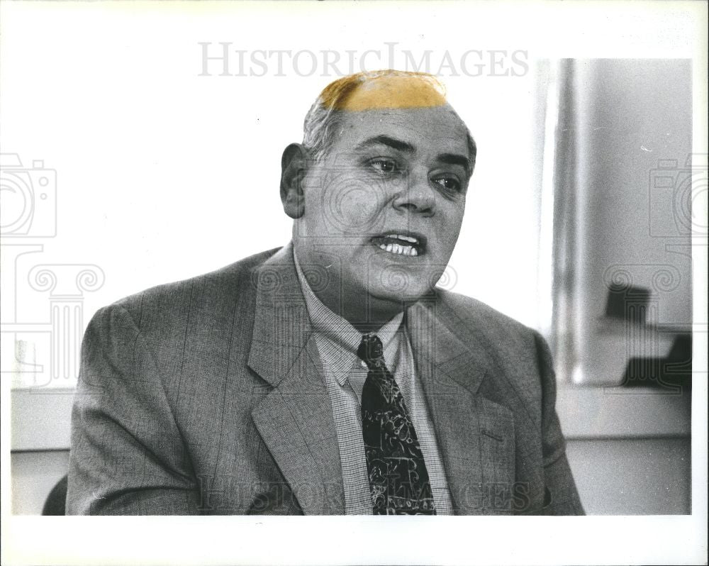 1991 Press Photo Dennis Toffolo President of Hudson UAW - Historic Images