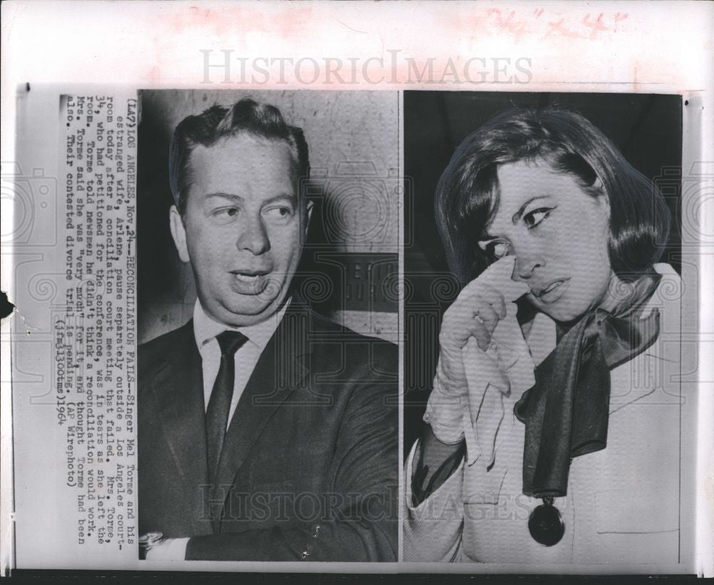 1964 Press Photo Mel Torme Singer - Historic Images