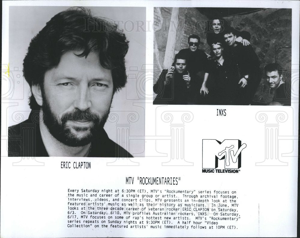 1990 Press Photo Eric Clapton Guitarist - Historic Images