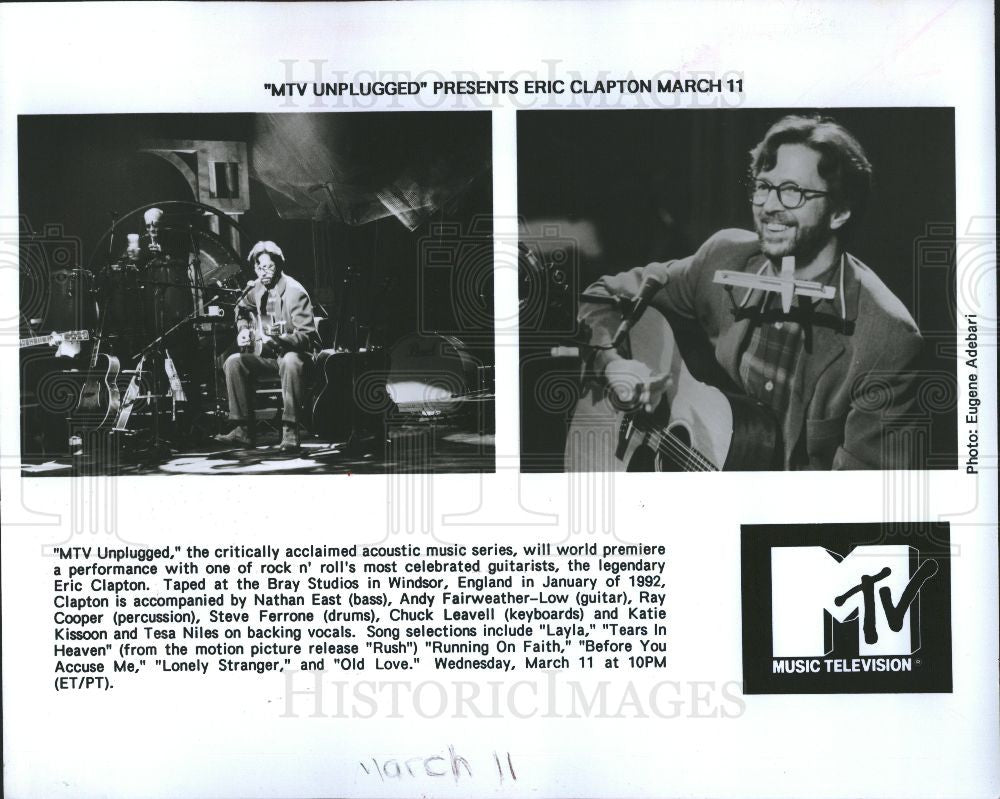 1994 Press Photo Eric Clapton guitarist vocalist writer - Historic Images