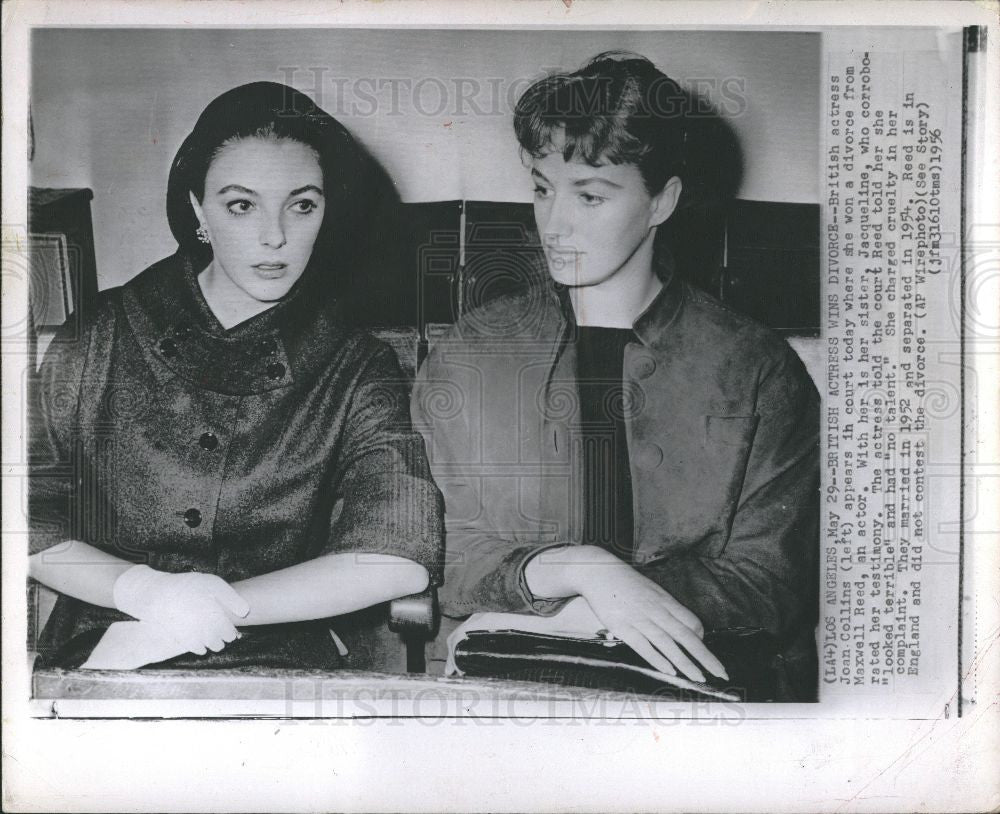 1958 Press Photo Joan Collins Actress - Historic Images