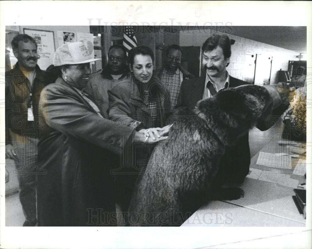 1990 Press Photo Barbara Rose Collins politician U.S - Historic Images