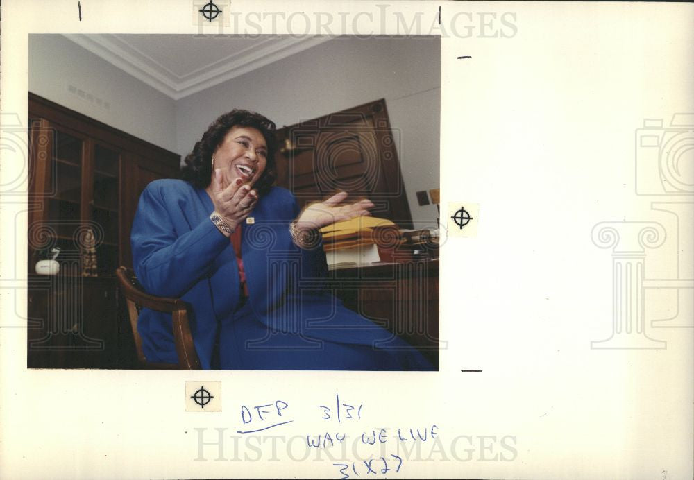 1991 Press Photo Barbara Rose Collins politician U.S - Historic Images