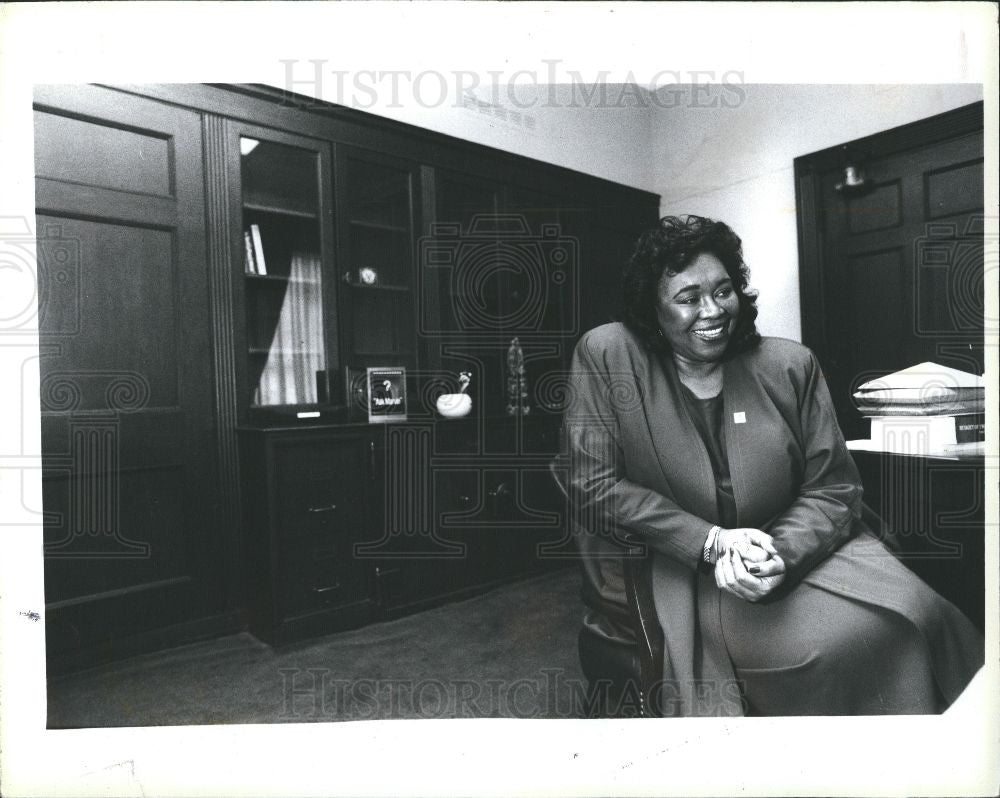 1991 Press Photo Barbara Rose Collins politician U.S - Historic Images