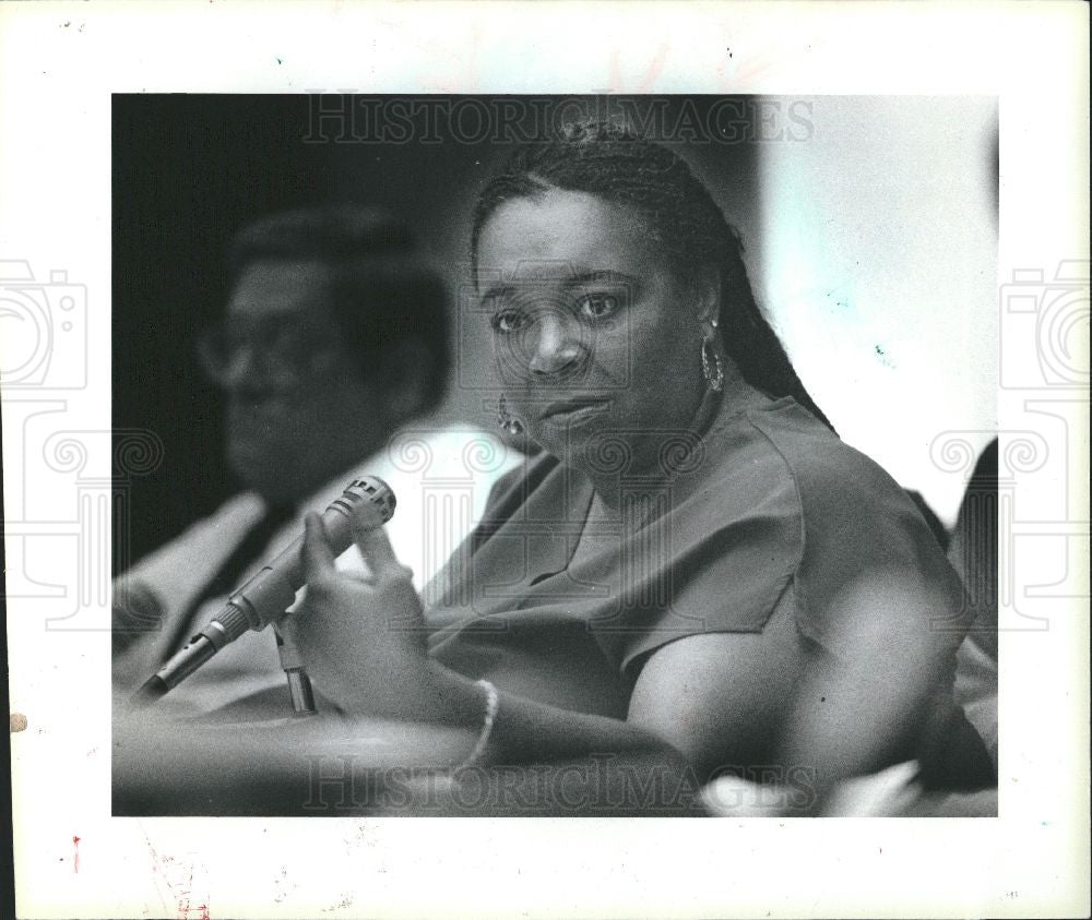 1985 Press Photo Barbara-Rose Collins Novemeber ballot - Historic Images