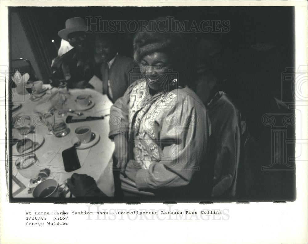 1987 Press Photo Barbara-Rose Collins councilperson MI - Historic Images