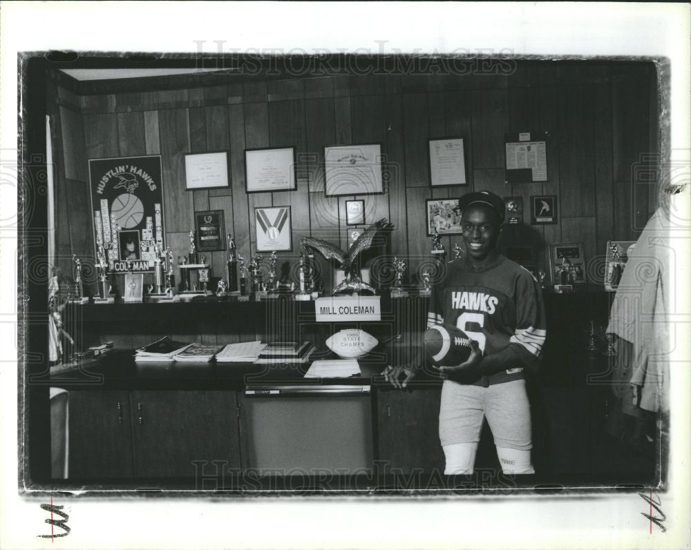 1990 Press Photo Mill Coleman Farmington Harison School - Historic Images