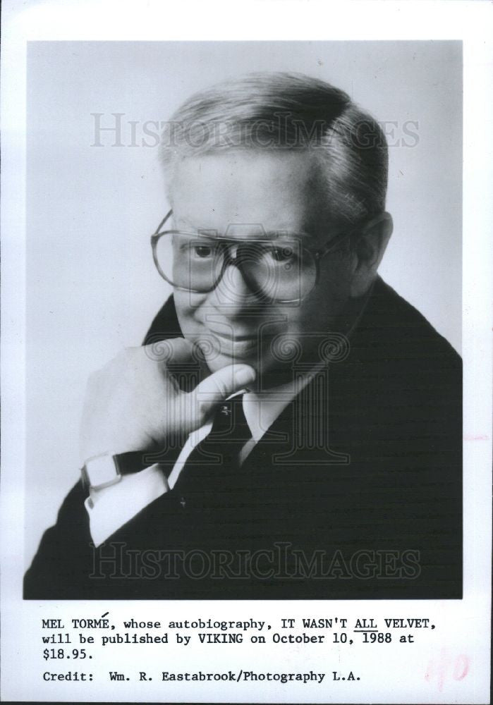 1988 Press Photo Mel Torme,blues,Jazz,star,US - Historic Images