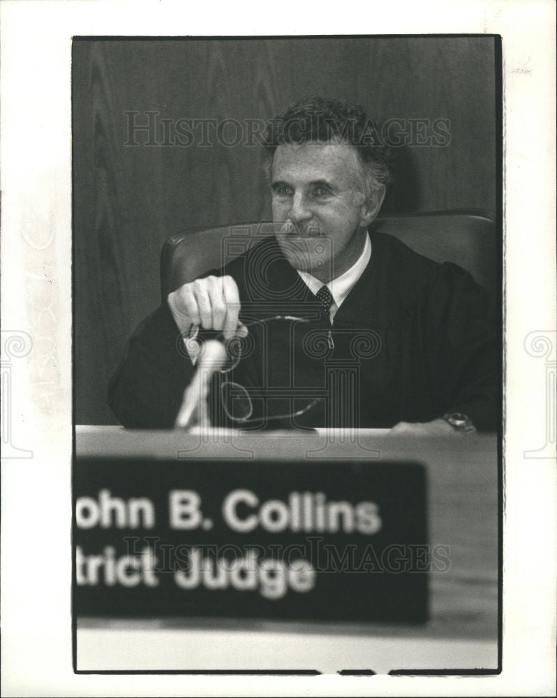 1990 Press Photo Judge John Collins  Ypsilanth - Historic Images