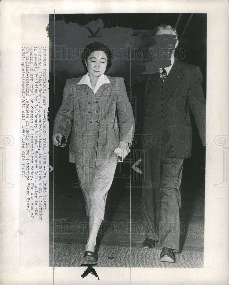 1949 Press Photo Iva Ikuko Toguri D&#39;Aquino Japanese - Historic Images