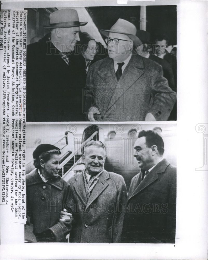 1961 Press Photo Palmiro Togliatti Italian politician - Historic Images