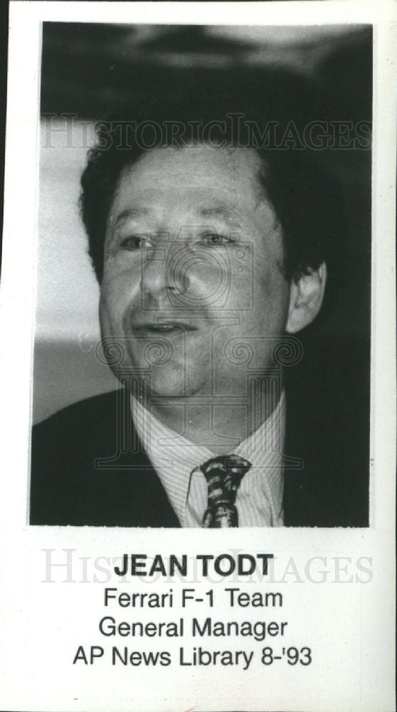1993 Press Photo Jean Todt, Ferrari ,General Manager - Historic Images