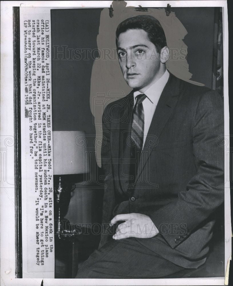 1950 Press Photo Michael Todd Jr.  Movie Producer - Historic Images