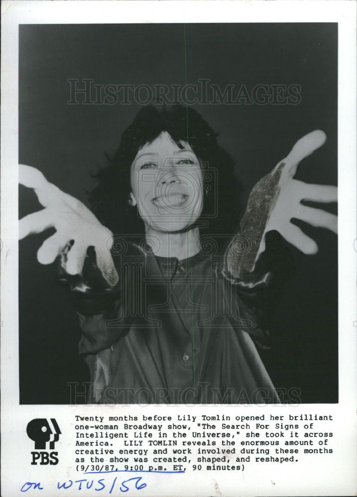 1987 Press Photo Lily Tomlin - Historic Images