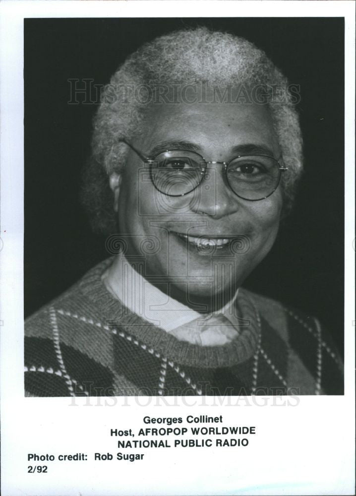 1992 Press Photo Georges Collinet host Afropop NPR - Historic Images