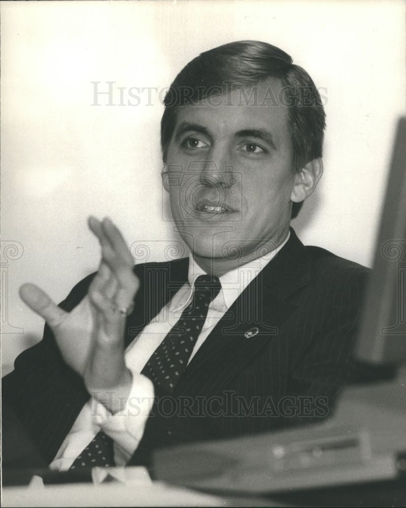 1988 Press Photo Matthew Collier Mayor Flint Michigan - Historic Images