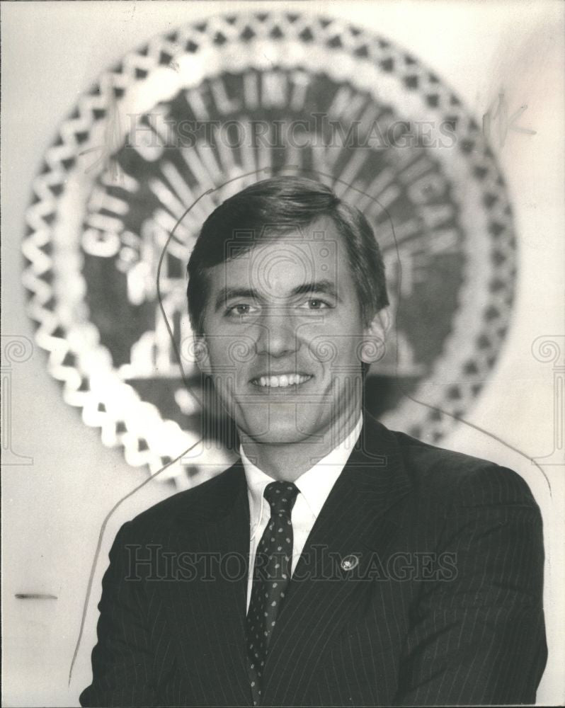 1988 Press Photo Matthew S Collier Mayor Flint Michigan - Historic Images