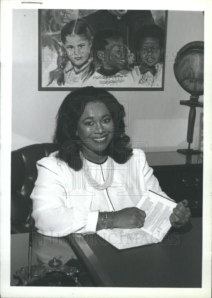 1988 Press Photo Barbara Rose Collins  politician - Historic Images