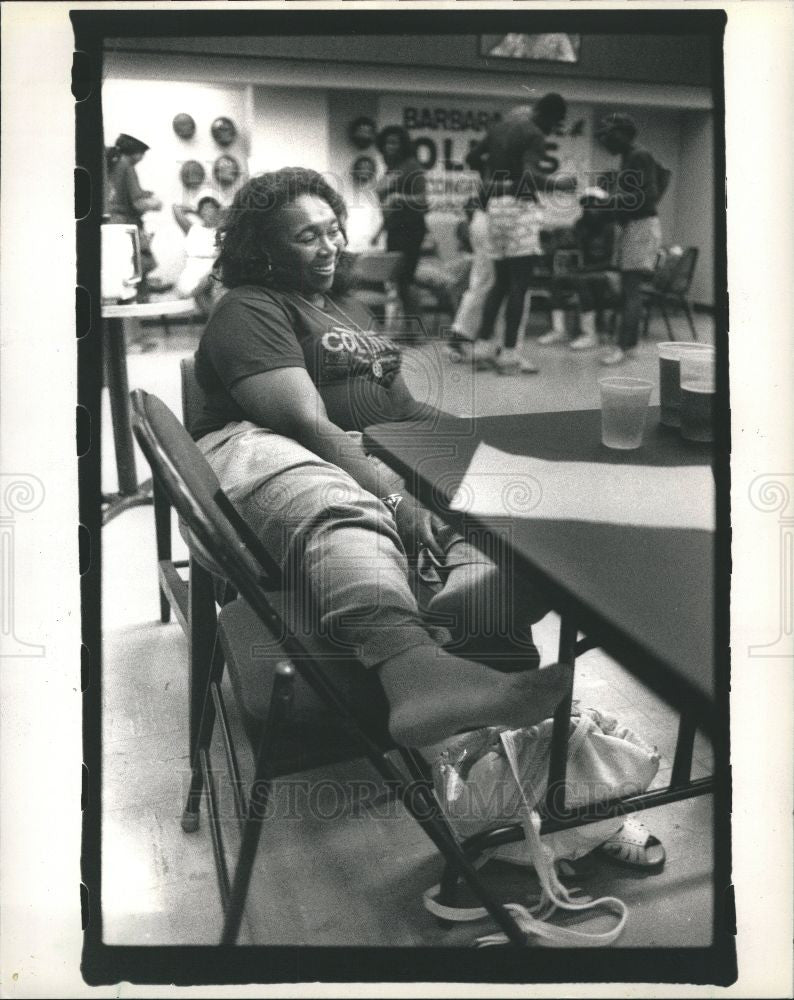 1988 Press Photo Barbara Rose Collins Detroit city - Historic Images
