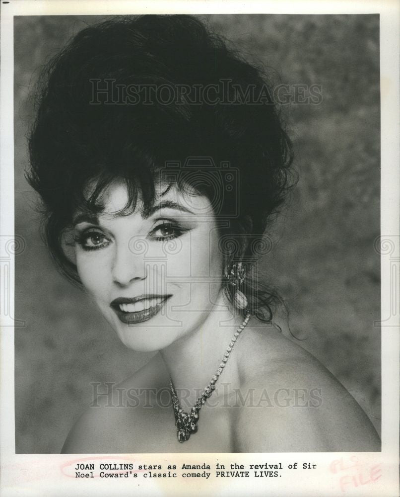 1991 Press Photo Joan Collins Actress Private Lives - Historic Images