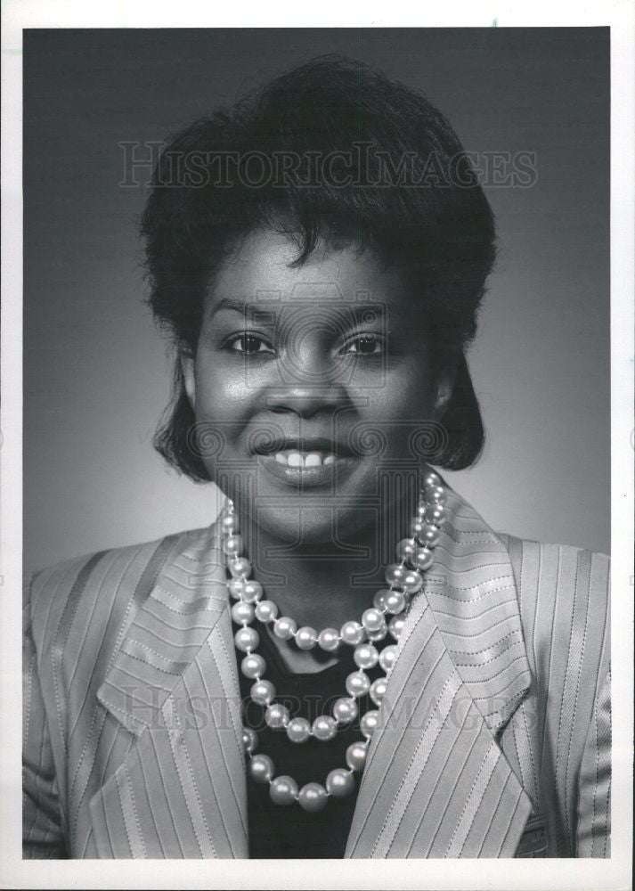 1990 Press Photo Andrea King Collier Franco - Historic Images