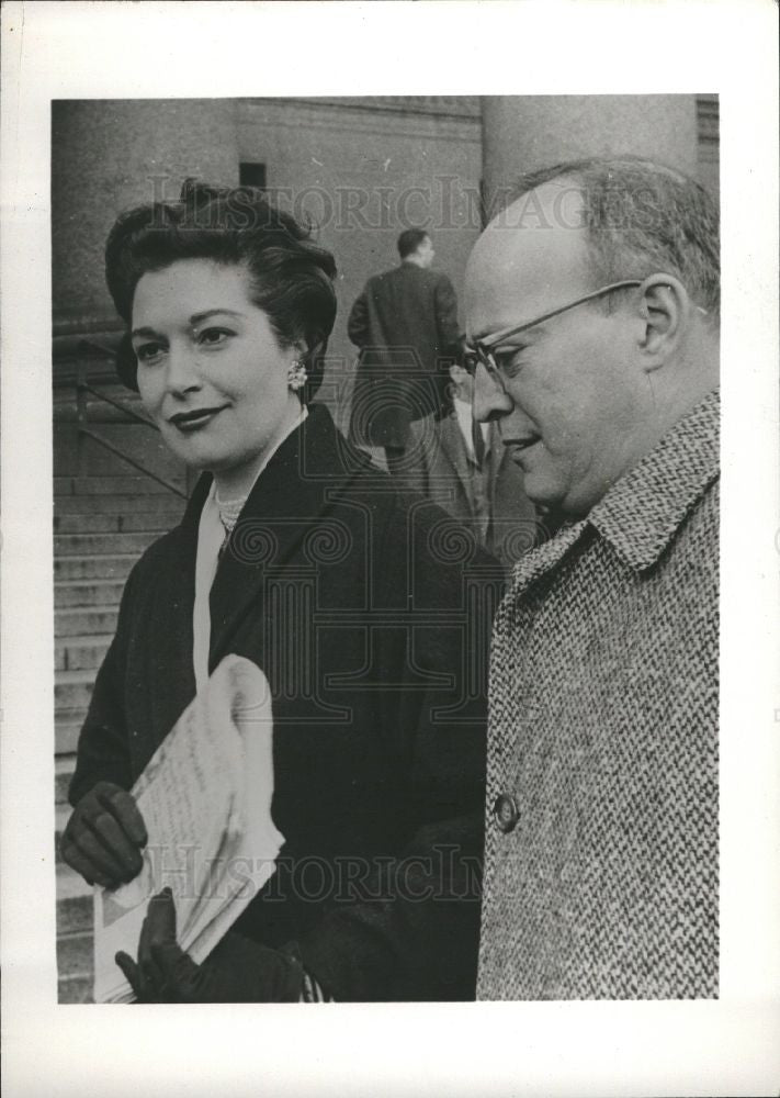 1959 Press Photo Marie Torre Hal Friedman female anchor - Historic Images