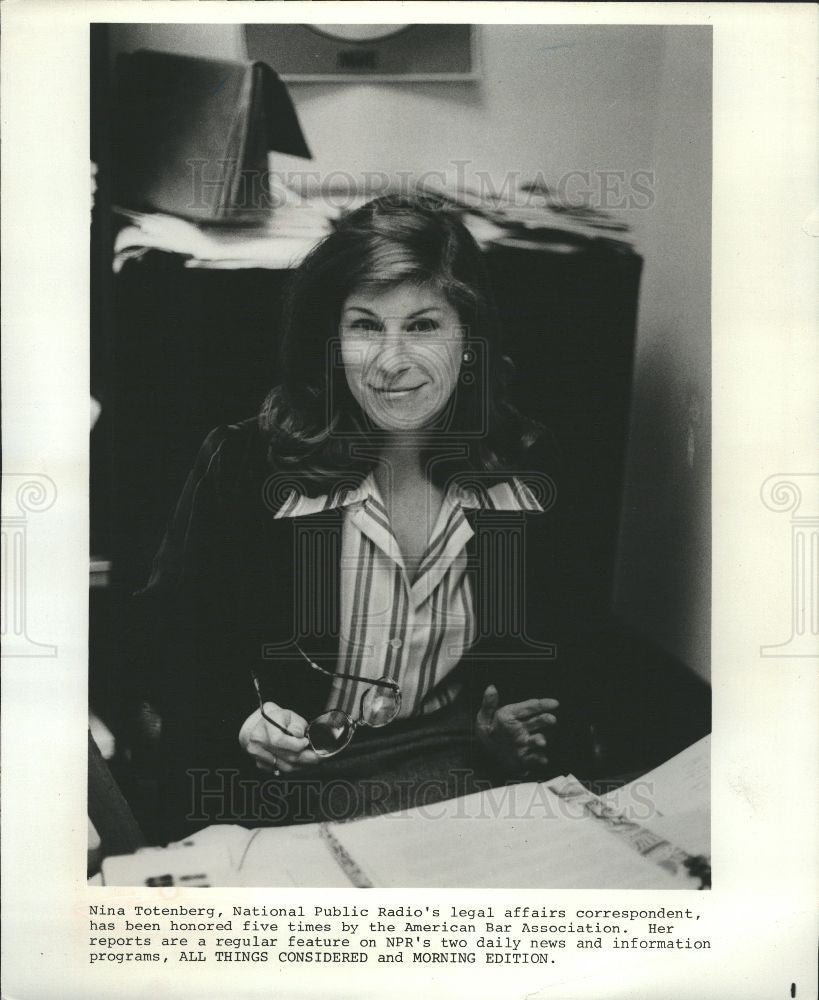 1983 Press Photo Nina Totenburg - Correspondent - Historic Images