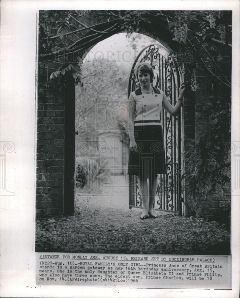 1966 Press Photo Princess Anne England Royal Family - Historic Images