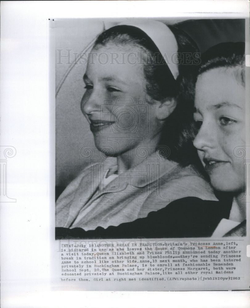 1963 Press Photo Princess Anne, Benenden school - Historic Images