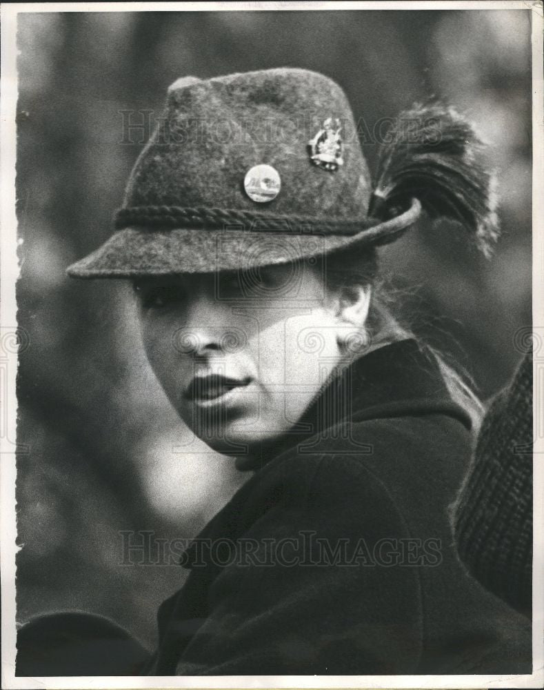 1969 Press Photo Princess Anne, clothing-headdress - Historic Images