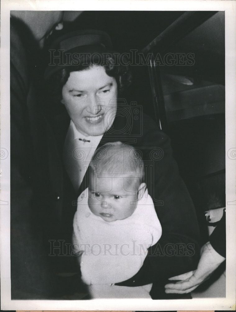 1961 Press Photo Prince Edward nanny Mabel Anderson tot - Historic Images