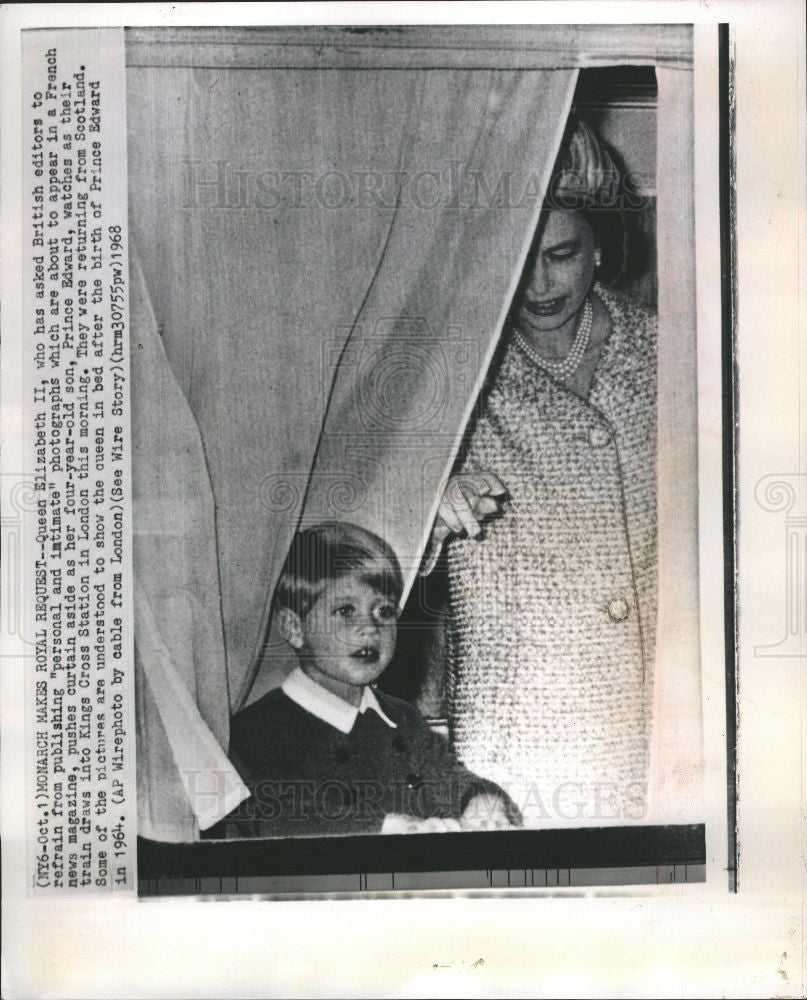 1968 Press Photo queen Elizabeth II prince edward - Historic Images