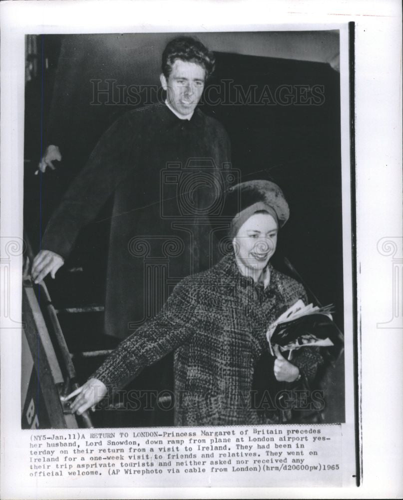 1965 Press Photo Princess Margaret Ireland Lord Snowdon - Historic Images