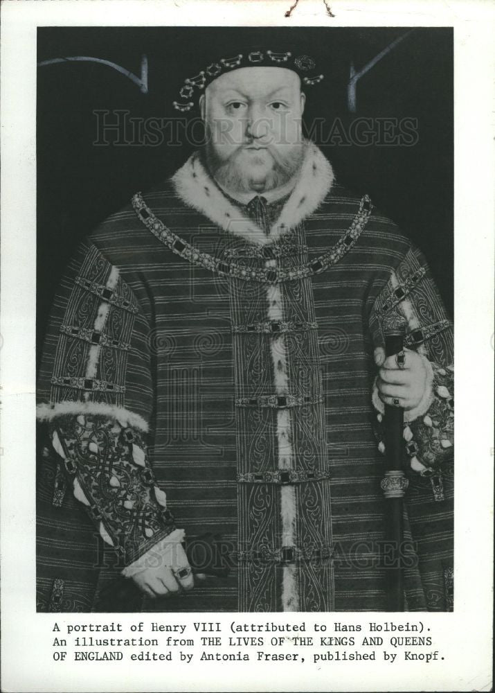 Press Photo Henry VIII Hans Holbein Antonia Fraser - Historic Images