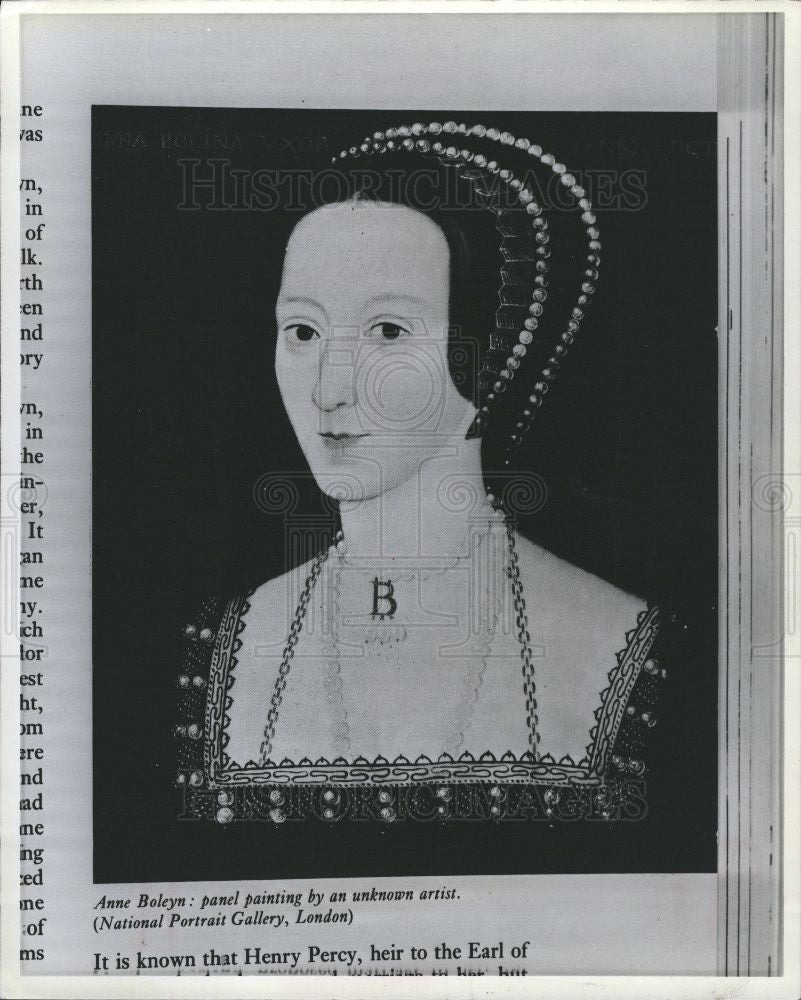 1978 Press Photo Anne Boleyn painting - Historic Images