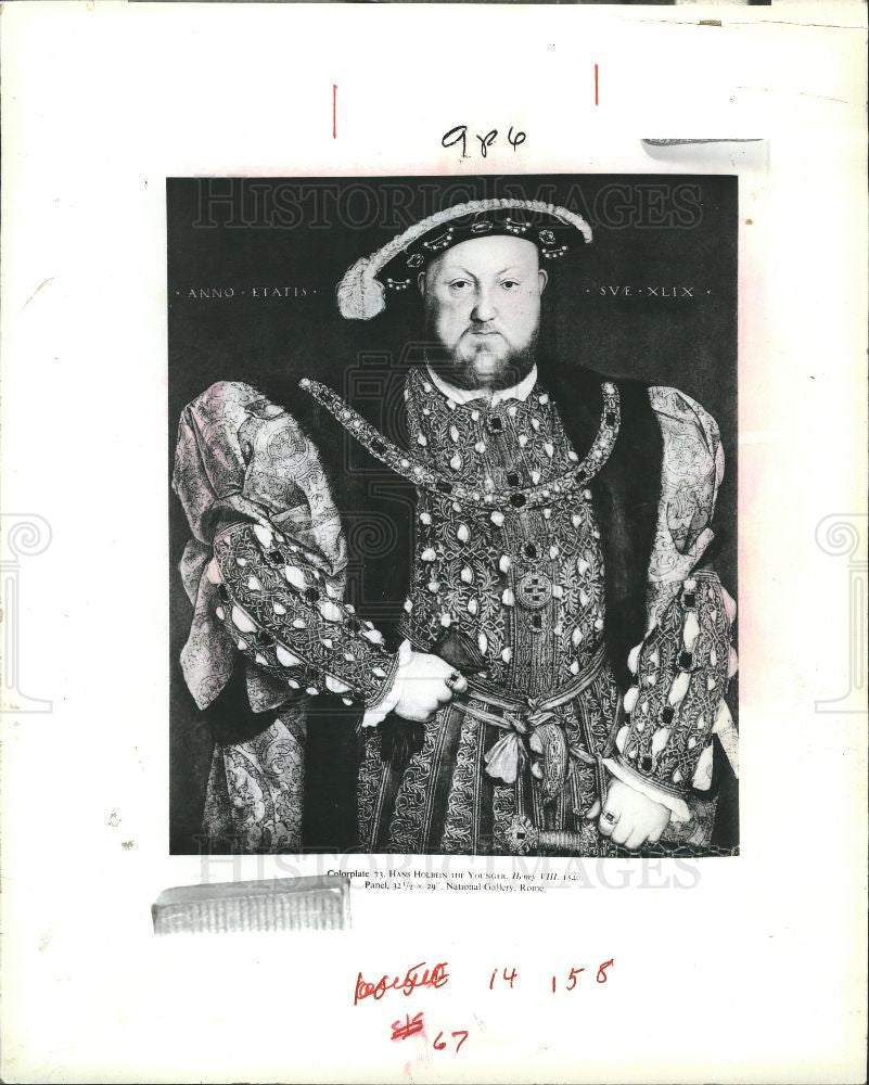 1984 Press Photo ENGLAND ROYAL FAMILY - KING HENRY VIII - Historic Images