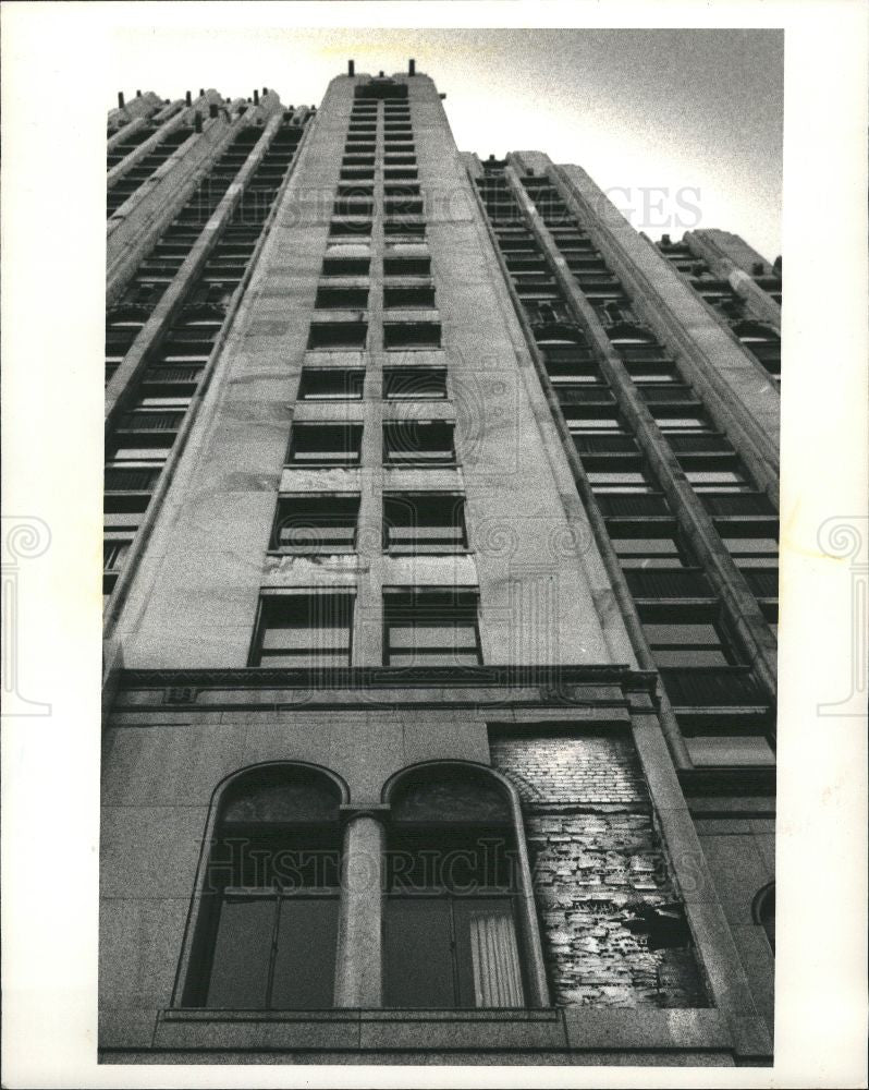 1986 Press Photo Fisher Building skyscraper Detroit - Historic Images
