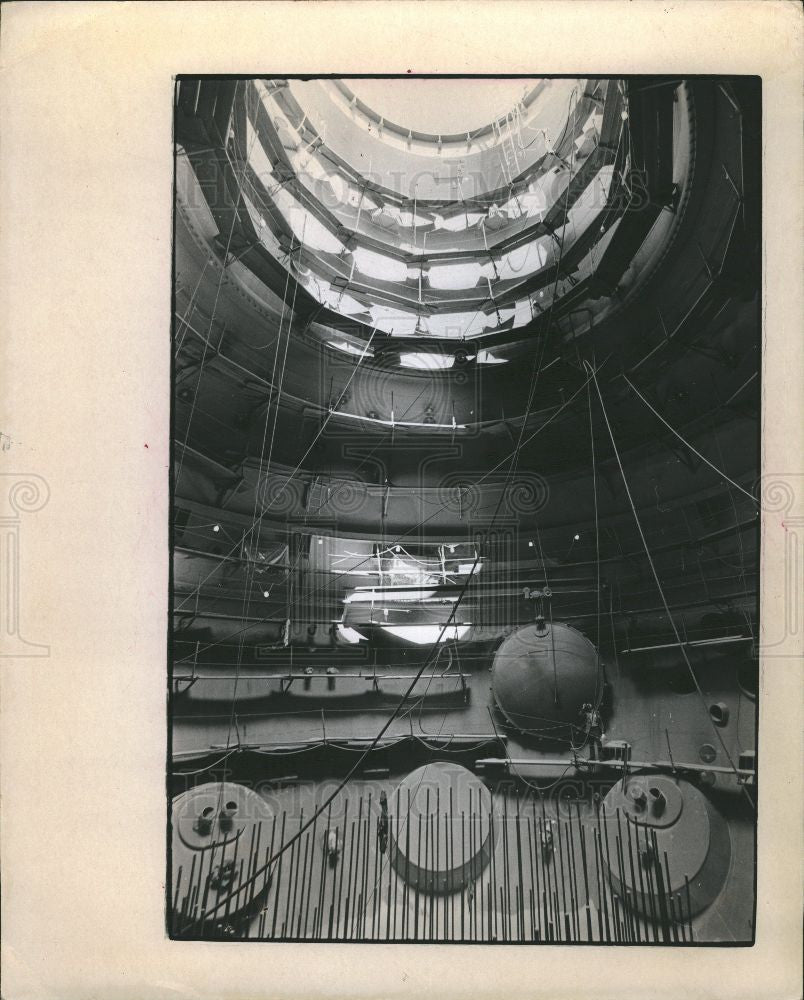 1973 Press Photo huge reactor Uranium fuel core - Historic Images