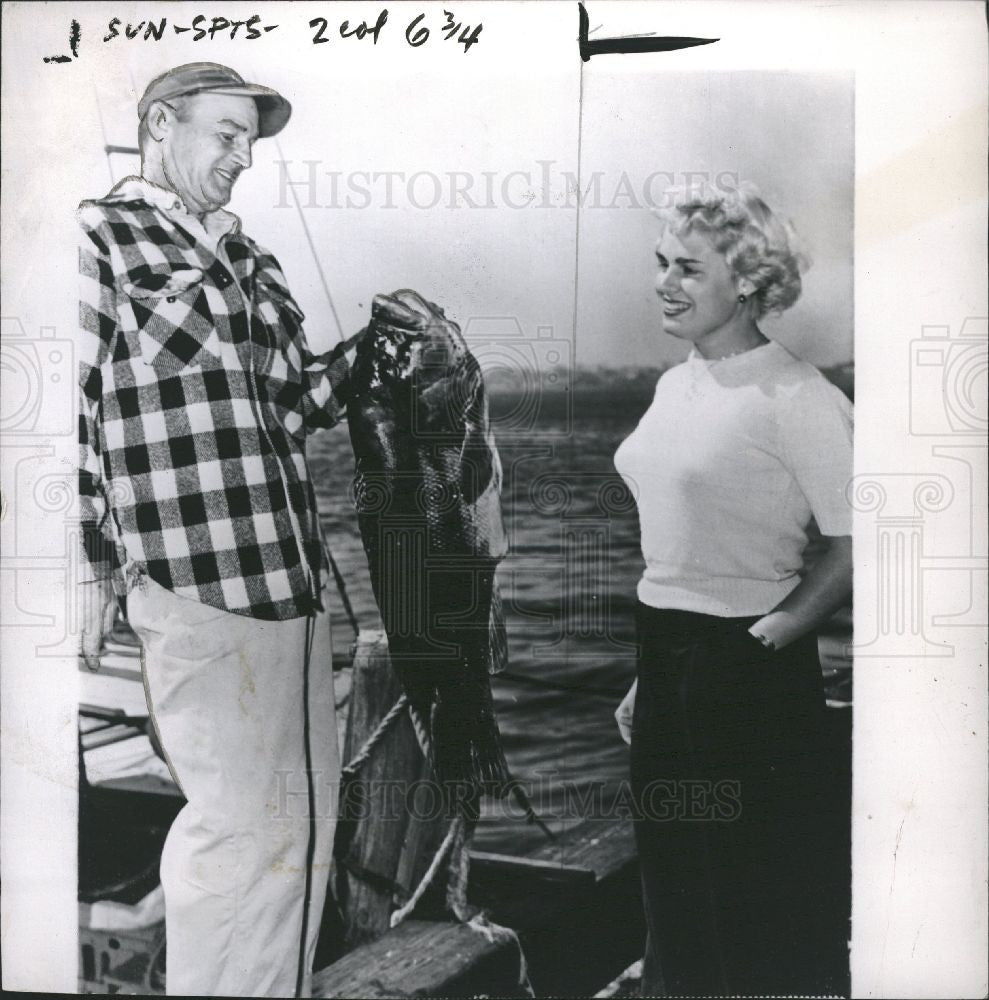 1954 Press Photo George Packham Fisherman World Record - Historic Images