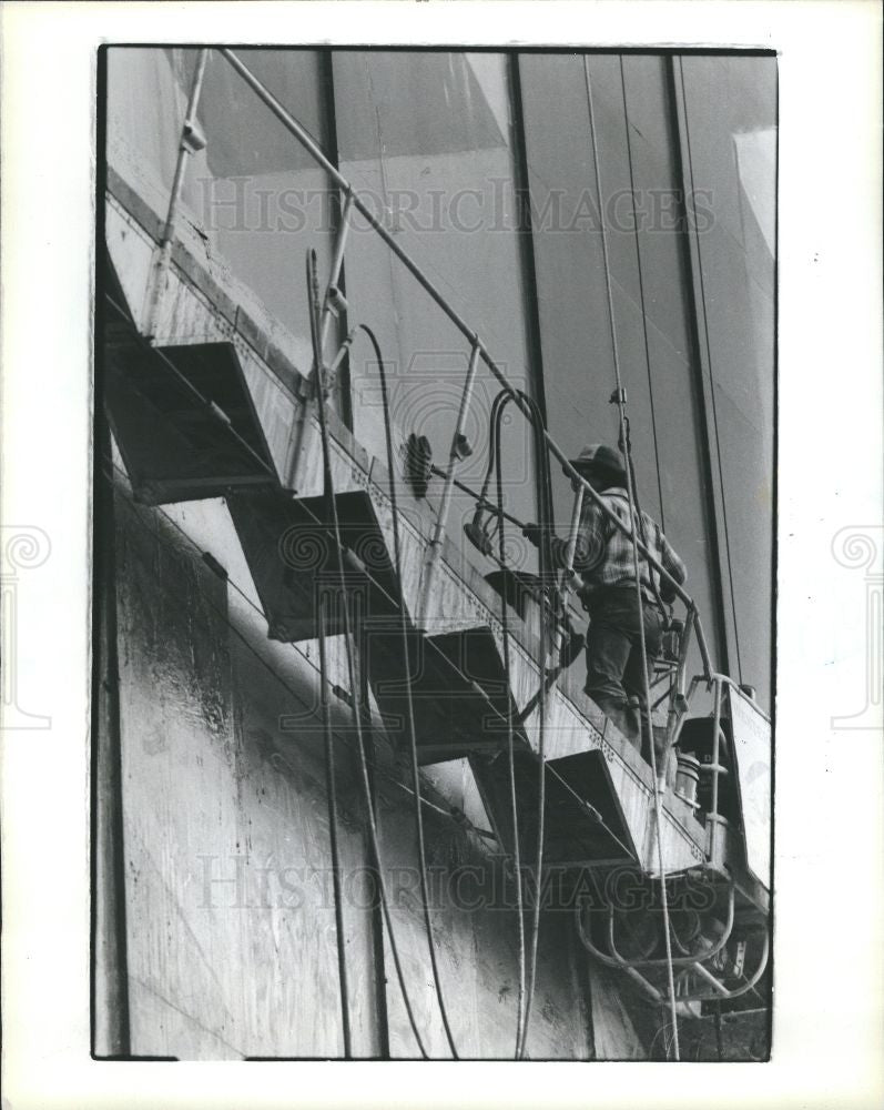 1989 Press Photo First National Building Detroit - Historic Images