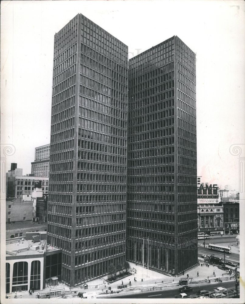 1981 Press Photo First Federal Savings Building Detroit - Historic Images
