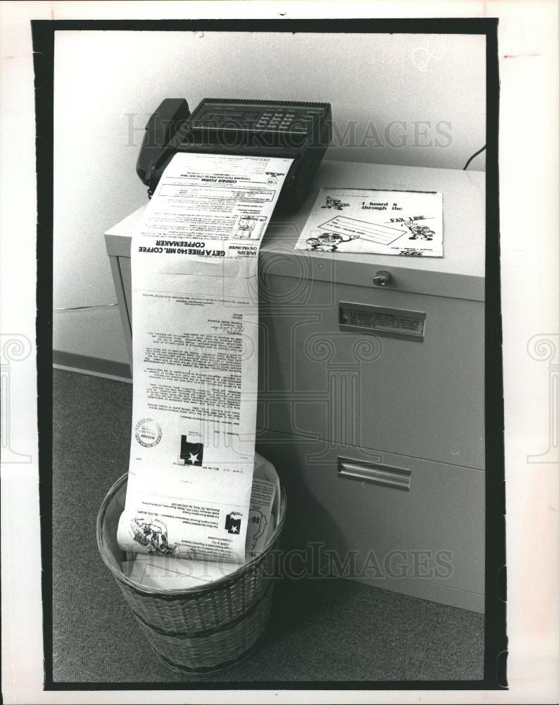 1989 Press Photo fax machine - Historic Images