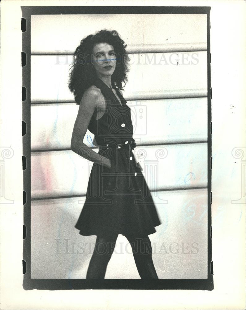 1987 Press Photo Fashion Anne Klein spring collection - Historic Images