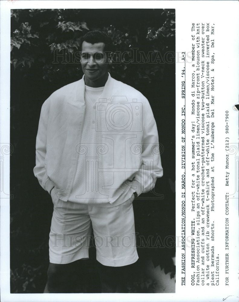 1994 Press Photo Mondo di Marco in white - Historic Images